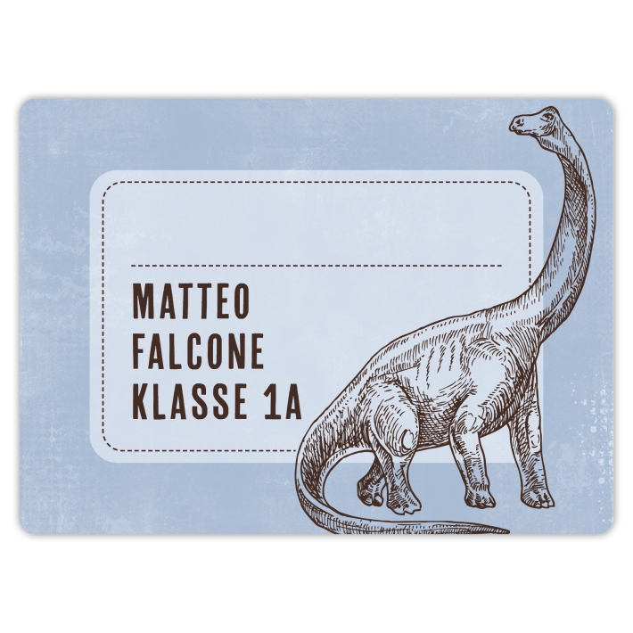 Heftaufkleber I groe Schulaufkleber Dino