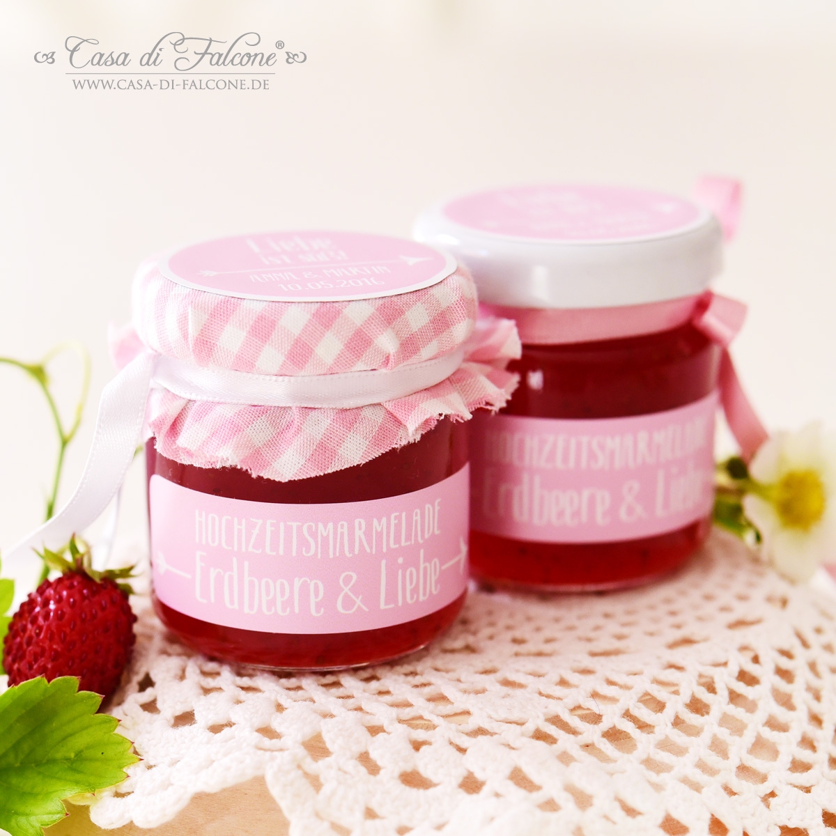 Hochzeit Etiketten für Marmeladengläser, Pfeil I Aufkleber  Hochzeitsmarmelade personalisiert | Casa di Falcone