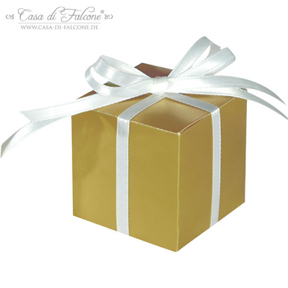 Quadratische Geschenkschachtel gold, klein | Casa di Falcone