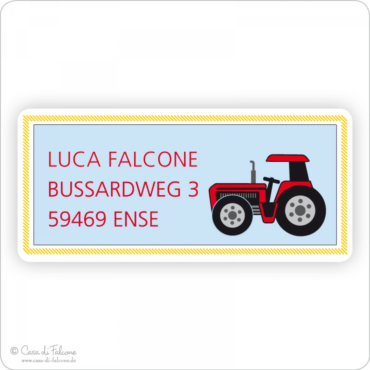 Eckige Aufkleber Traktor | Casa di Falcone